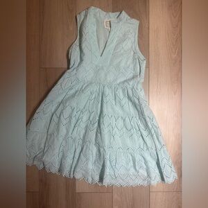 Sail to Sable Eyelet Sleeve Fit and Flare Tunic Dress Size XS